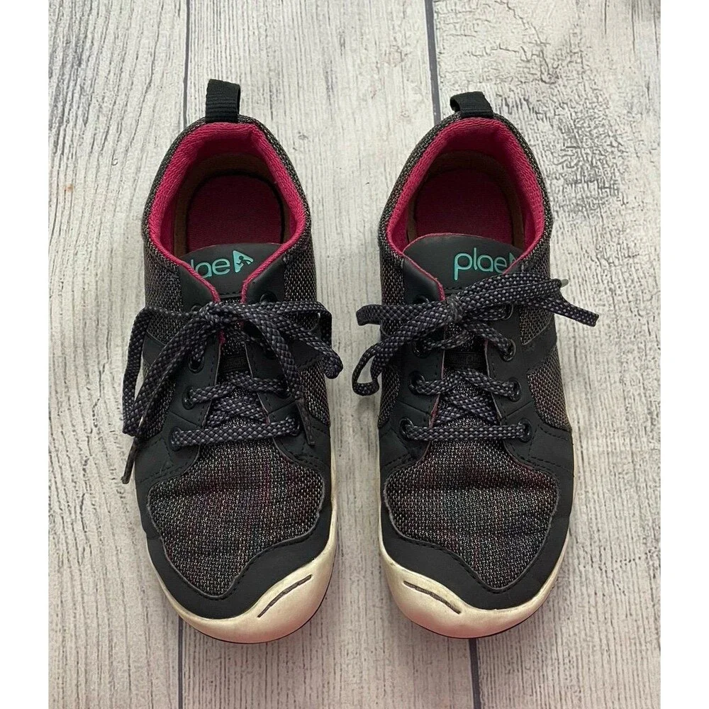 Navy Blue & Pink plae Girl Shoes, Size Youth 12.5